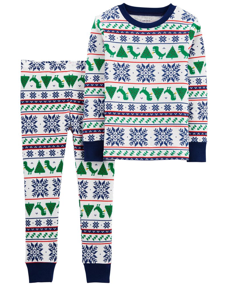 NWT Carter/'s Fair Isle SnowFlake Pajamas Set Toddler Cotton Christmas